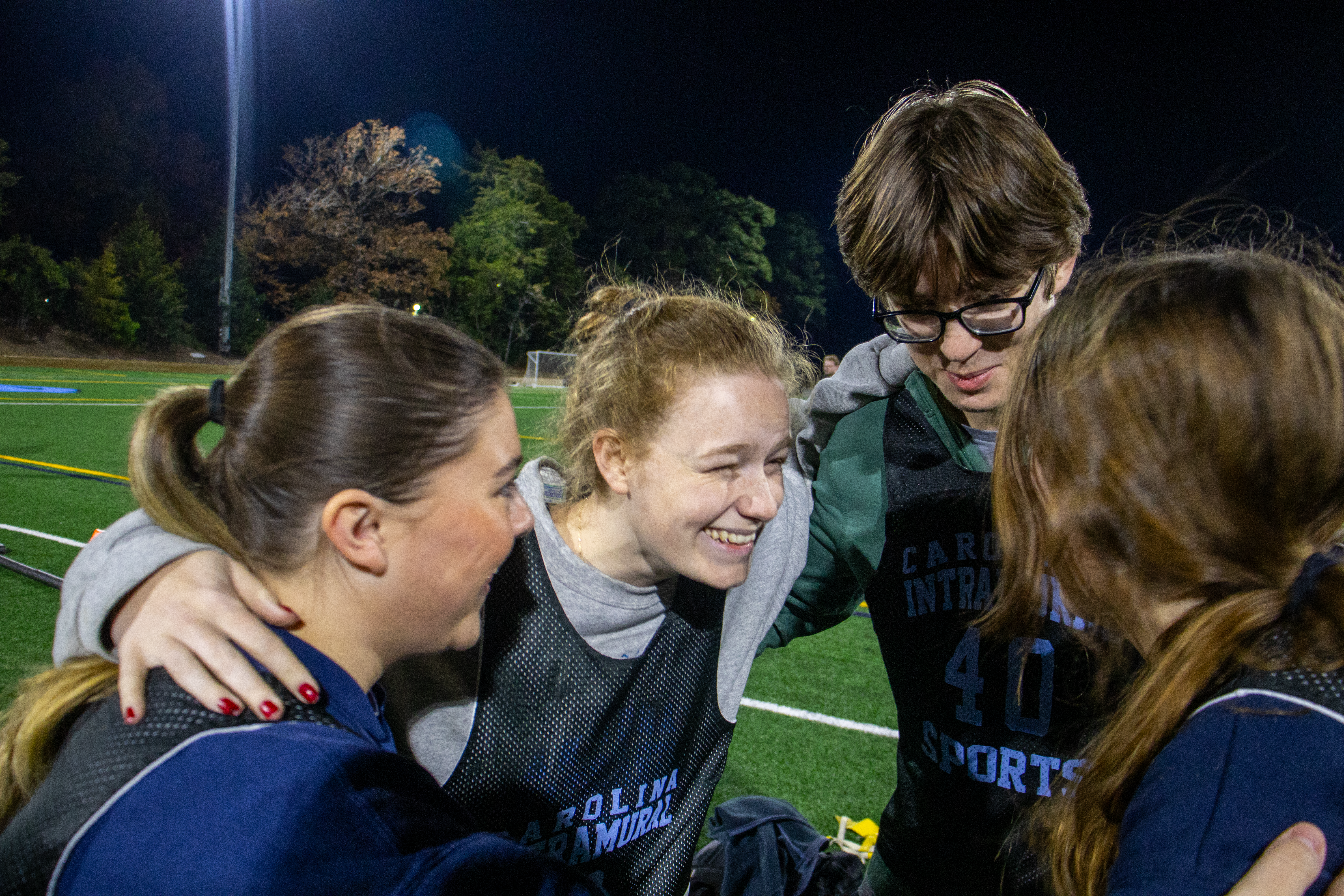 An image of Cooper Hall playing flag football